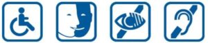 Icones handicap Logo certification Qualiopi pour les formations Talenz Ares
