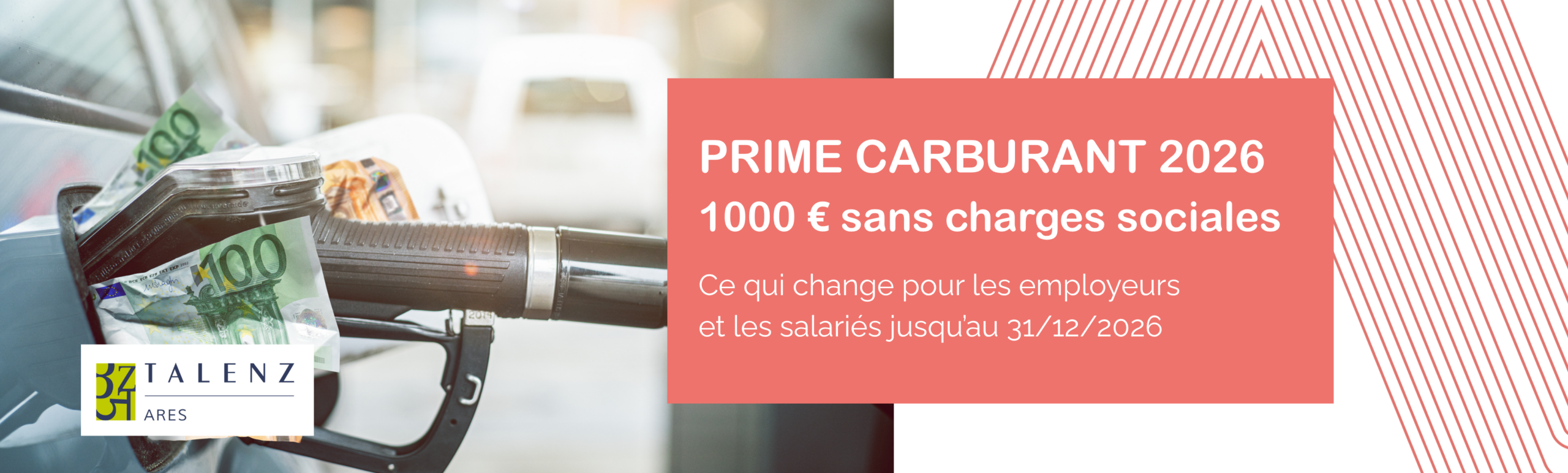Prime carburant 2026 : 1 000 € sans charges sociales.